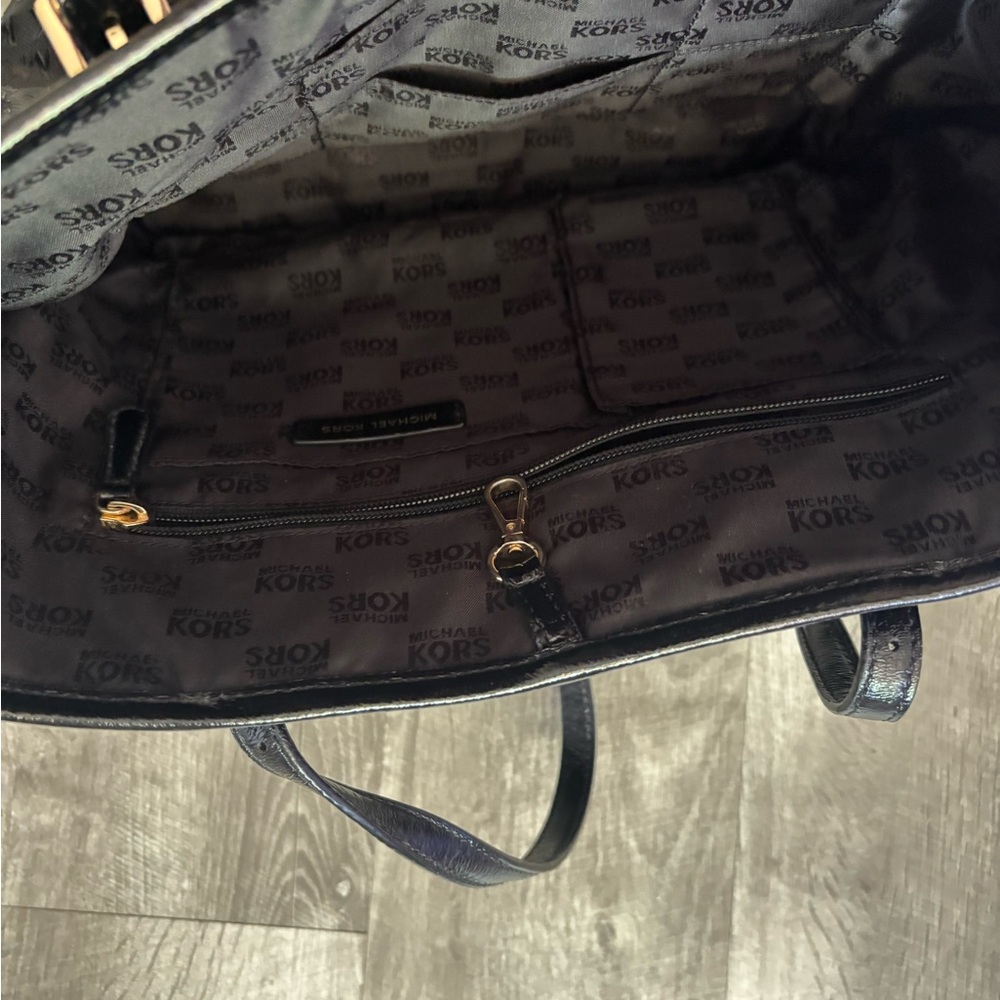Michael Kors black MK Logo Tote - Picture 4 of 4